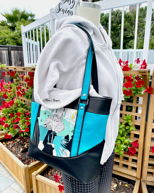 Teal and Black Ghastlies Shoulder Bag