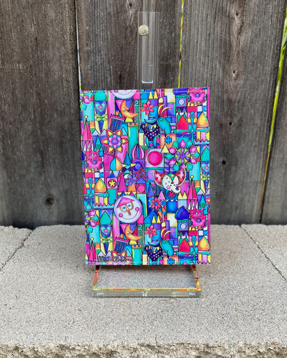 Tiny World Pink Notepad Cover