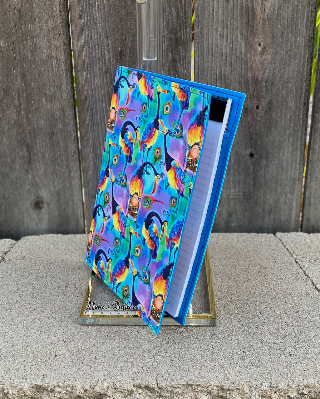 Adventure Bird Blue Notepad Cover