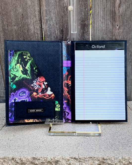 Villains Silhouette Black Notepad Cover