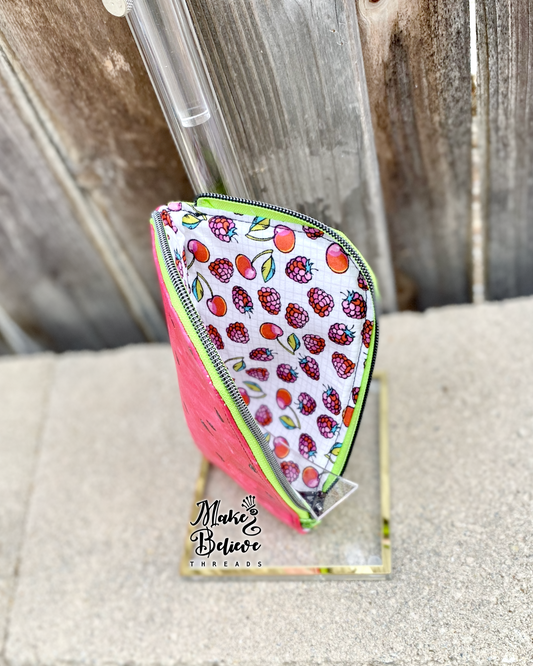 Watermelon Padded Zipper Pouch