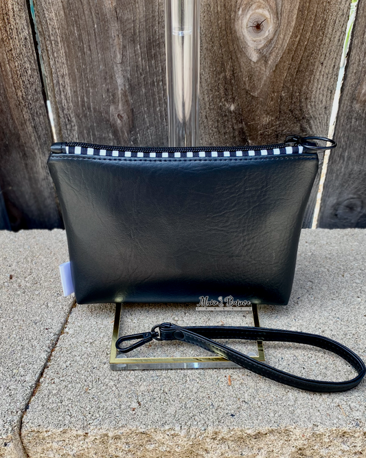 Wicked Cuties Black Pouch with Wristlet Strap