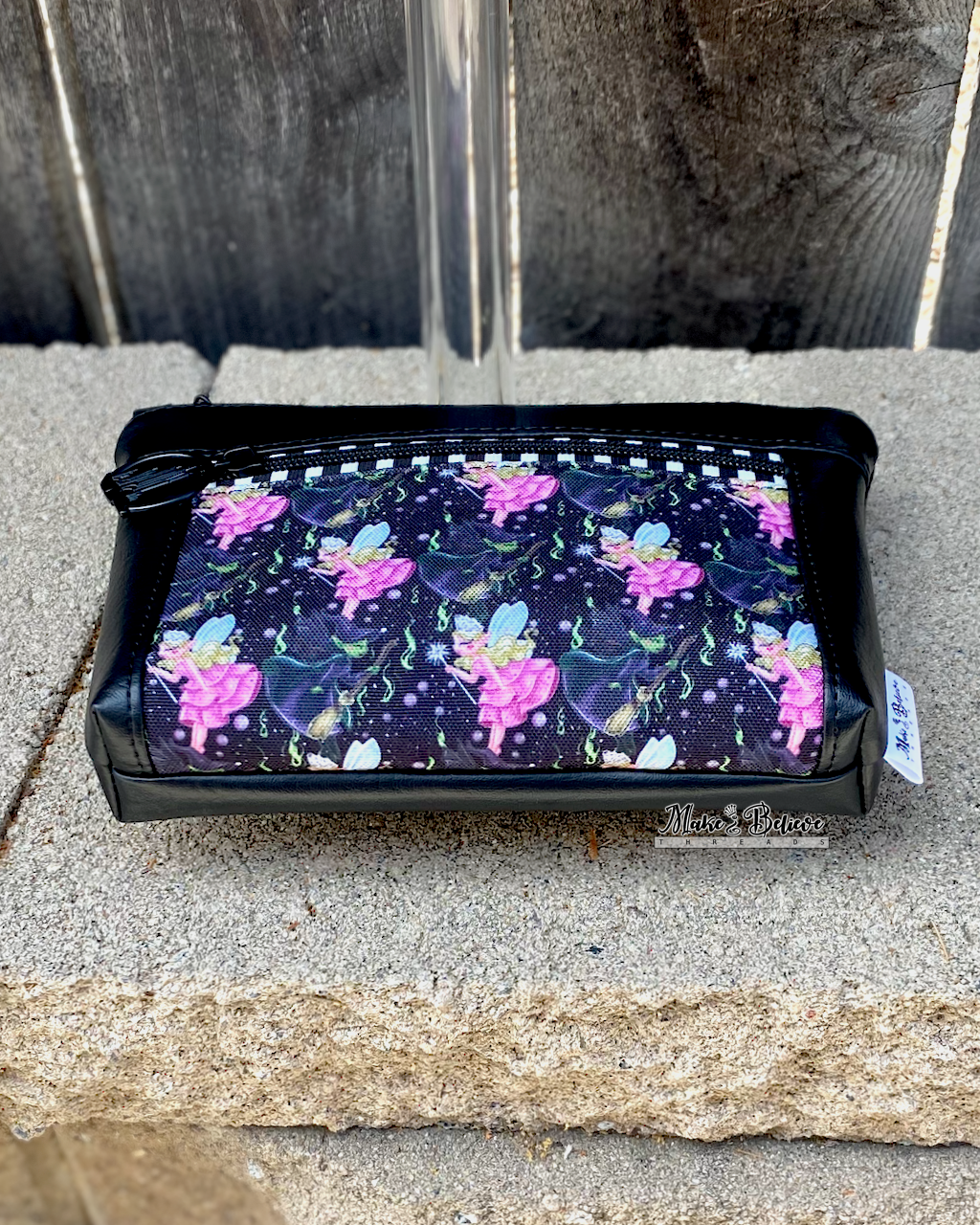 Wicked Cuties Black Pouch with Wristlet Strap