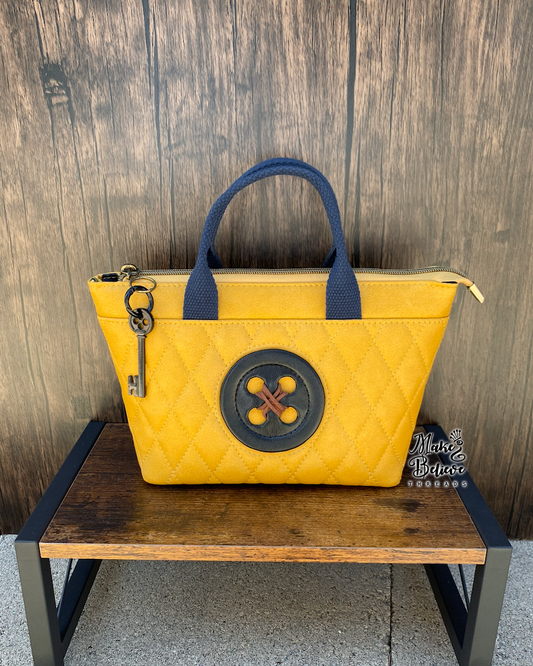 Yellow Quilted Button Otherworld Girl Totini Bag