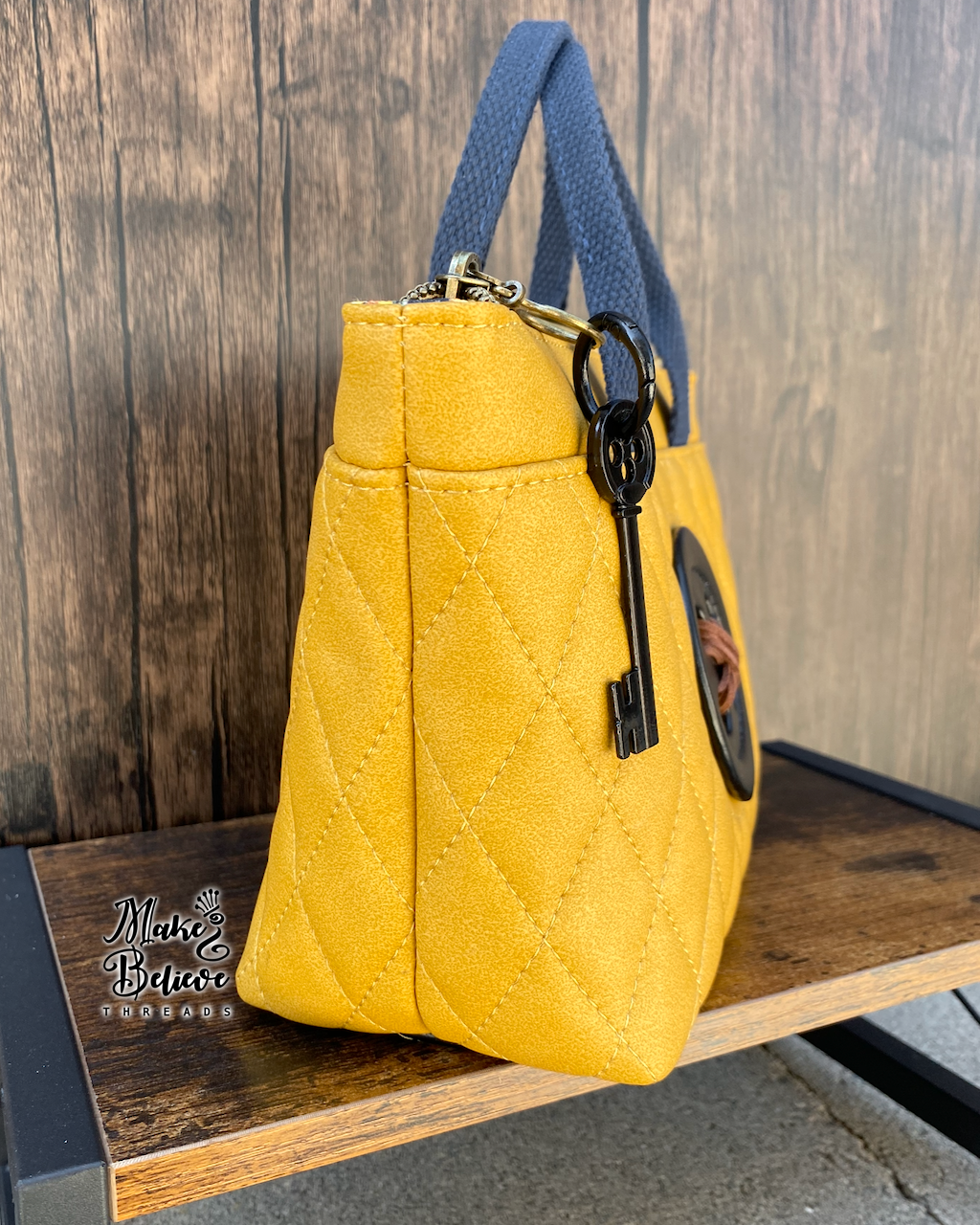 Yellow Quilted Button Otherworld Girl Totini Bag