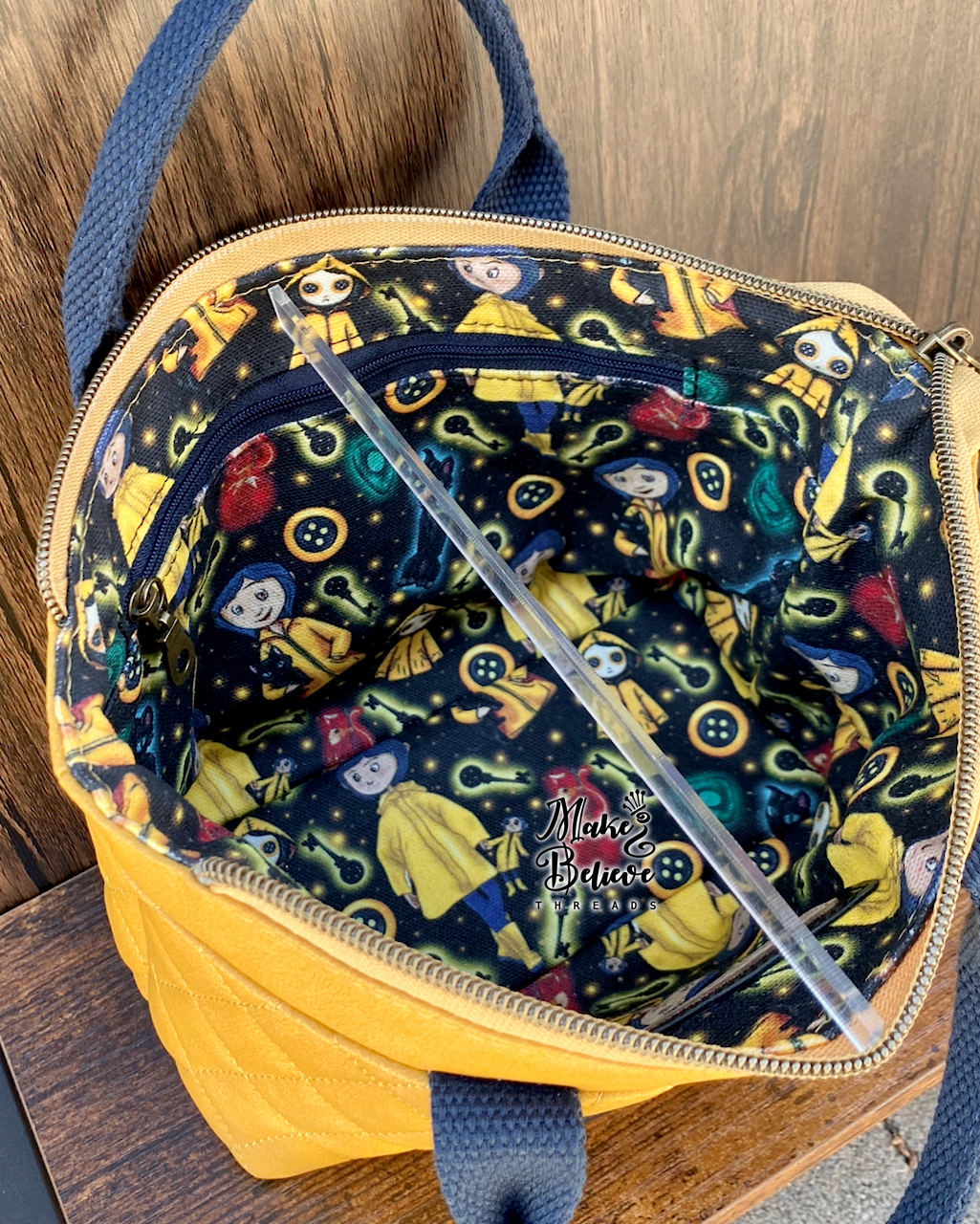 Yellow Quilted Button Otherworld Girl Totini Bag