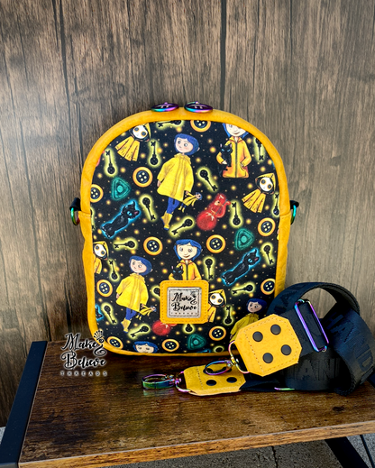 Yellow and Black Otherworld Girl Crossbody Bag