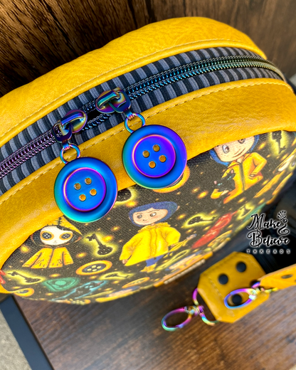 Yellow and Black Otherworld Girl Crossbody Bag