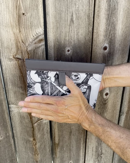 Monochromatic Jack and Sally Snappy Pouch