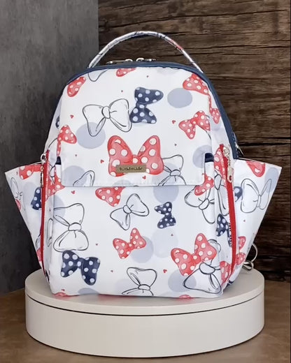 Red, White, and Blue Mouse Bows 3-in-1 Backpack